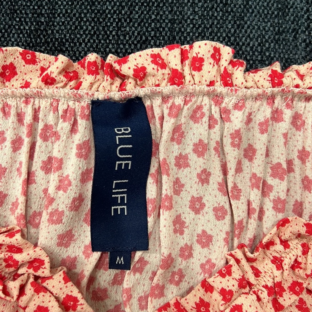 Blue Life Ballerina Romper pink floral size M - Picture 3 of 4